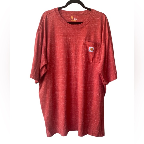 Carhartt Other - Carhartt Mens Original Fit Short Sleeve Pocket  T Shirt Orange Size 2XL Tall